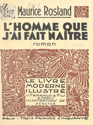 cover image of L'homme que j'ai fait naître